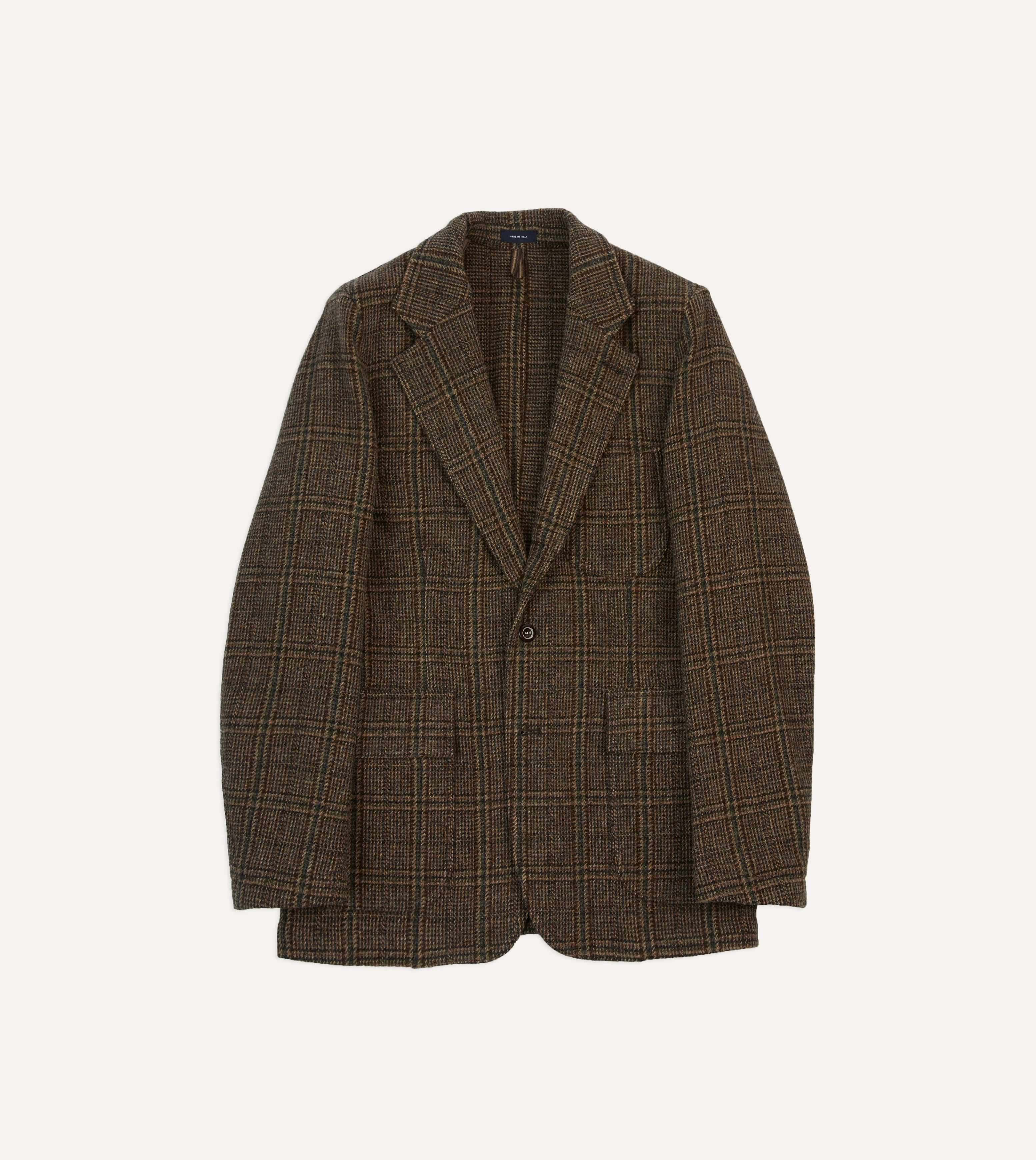 Brown Check Harris Tweed Games Blazer Mk. VII Breathable fabric Effortless Fit