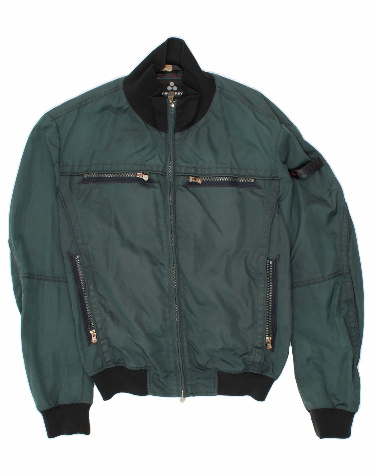 Abrasion Resistant Material PEUTEREY Boys Bomber Jacket 12-13 Years XL Blue Colourblock Nylon