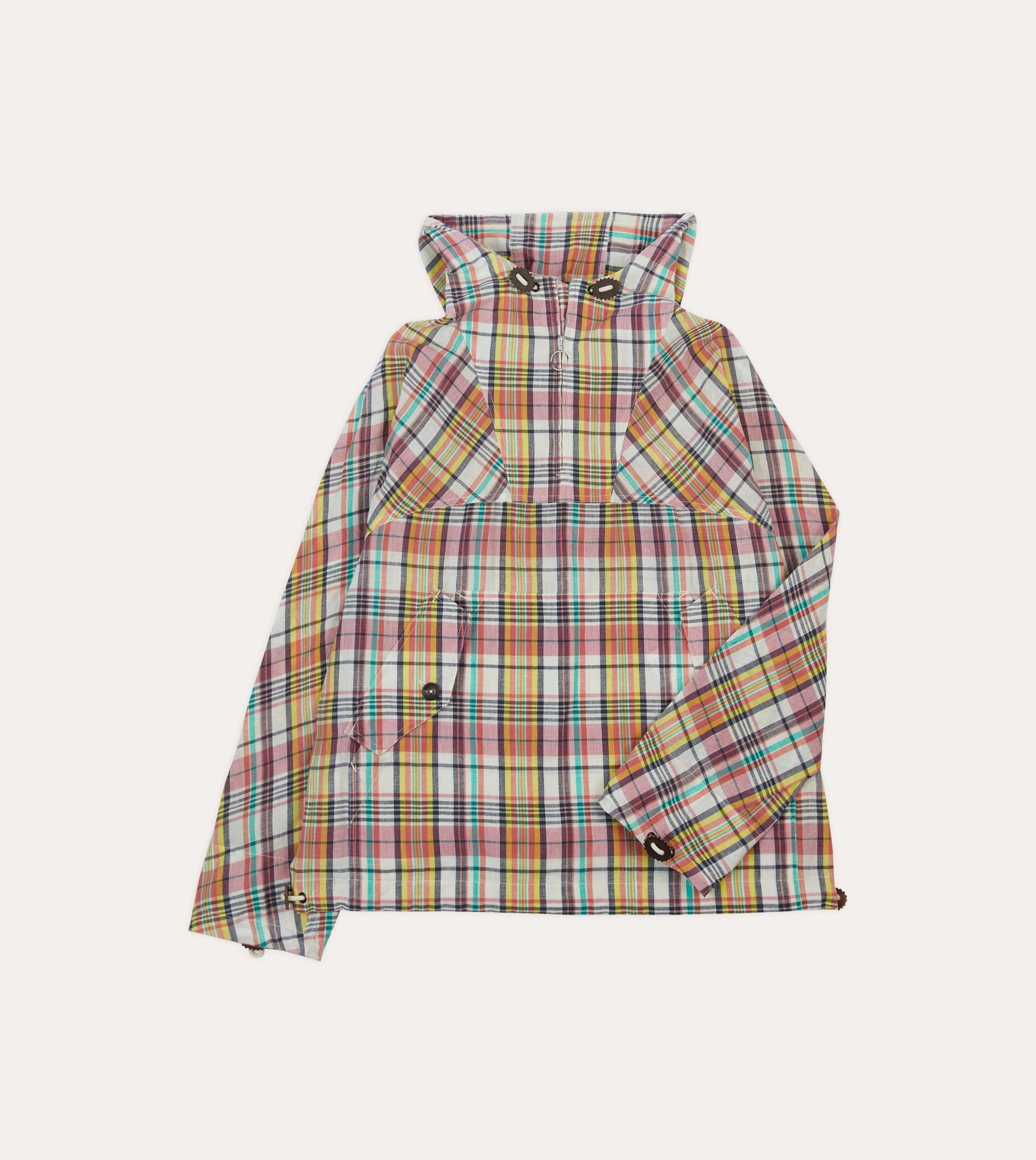 Minimalist Aesthetic Lightweight insulation Waxed Madras Cotton Surf Cagoule
