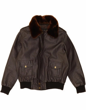 Belted EcoFriendlyMaterial PILOT Boys Leather Jacket 13-14 Years Brown