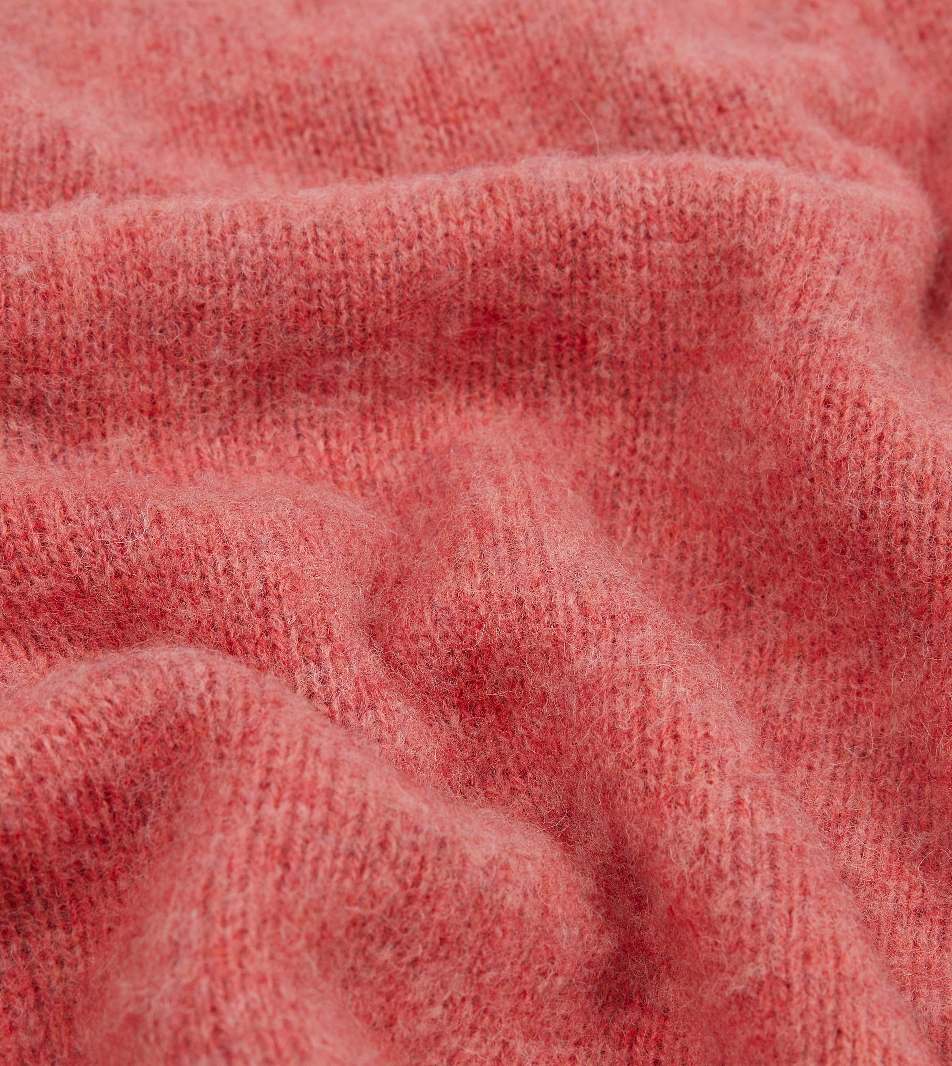 AntiSnag Surface Pink Brushed Shetland Crew Neck Jumper