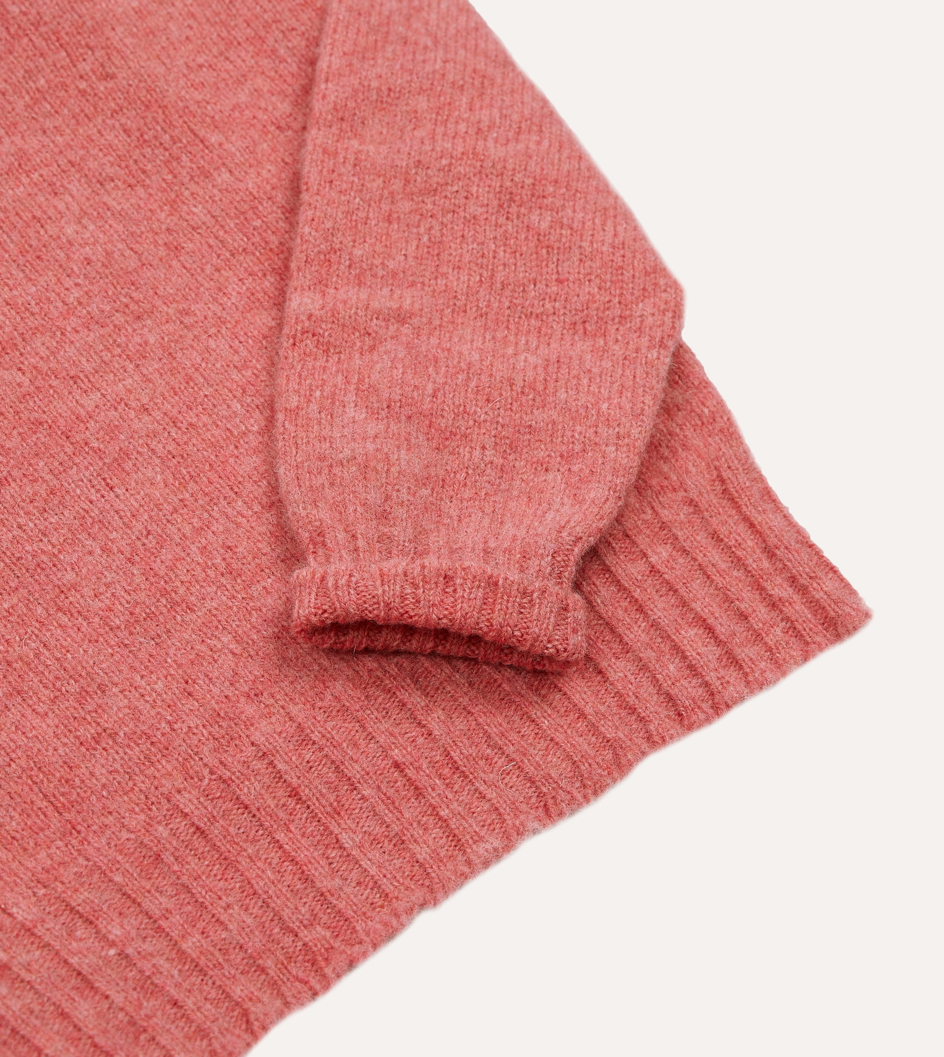 Pink Brushed Shetland Mock Neck Jumper Core Style
