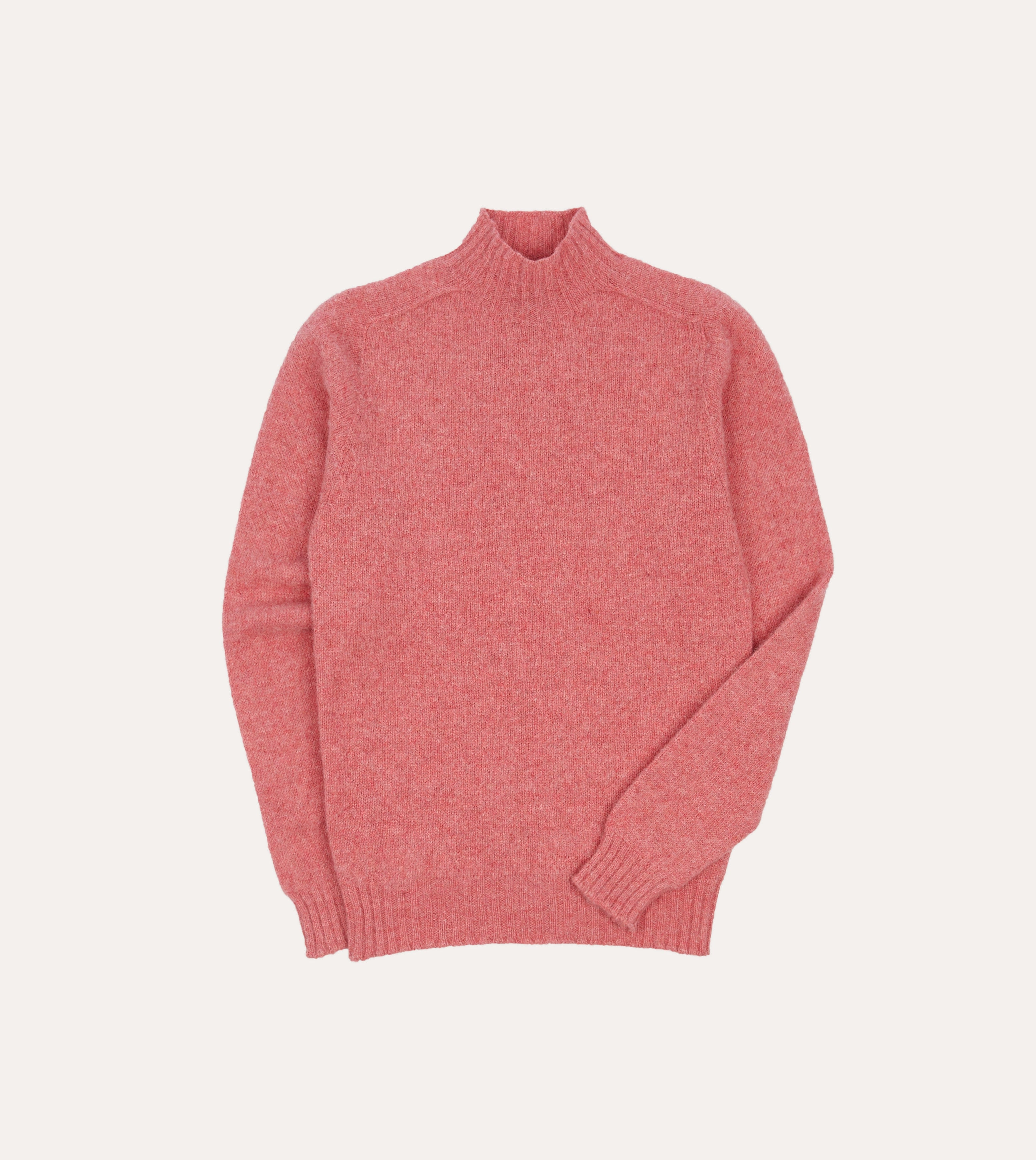 Stay Soft Daily Favorite Pink Brushed Shetland Mock Neck Jumper
