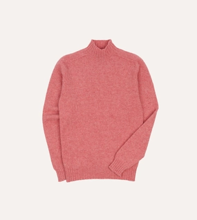 Stay Soft Daily Favorite Pink Brushed Shetland Mock Neck Jumper