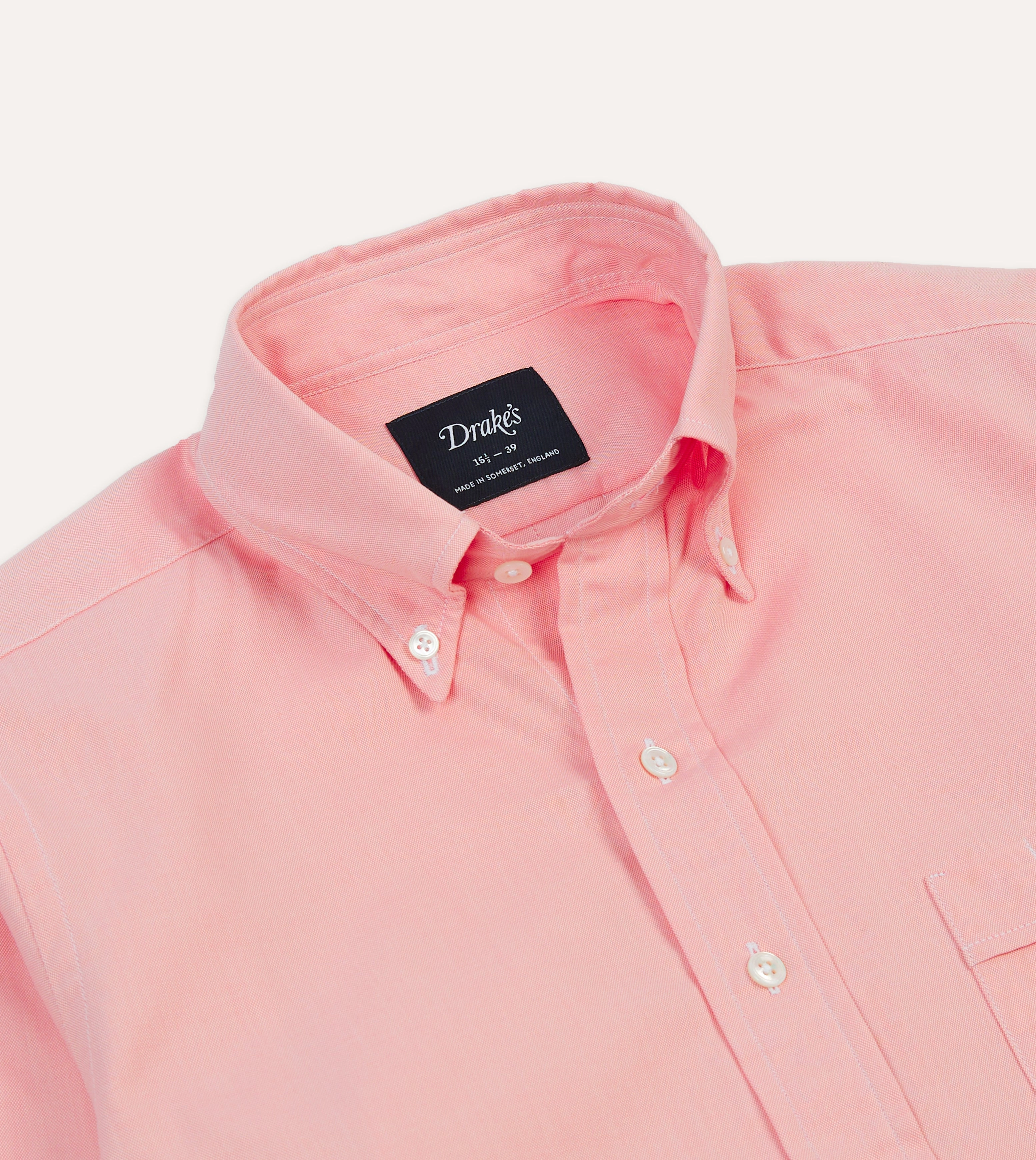 Pink Pinpoint Oxford Cotton Cloth Button-Down Shirt Trendsetting