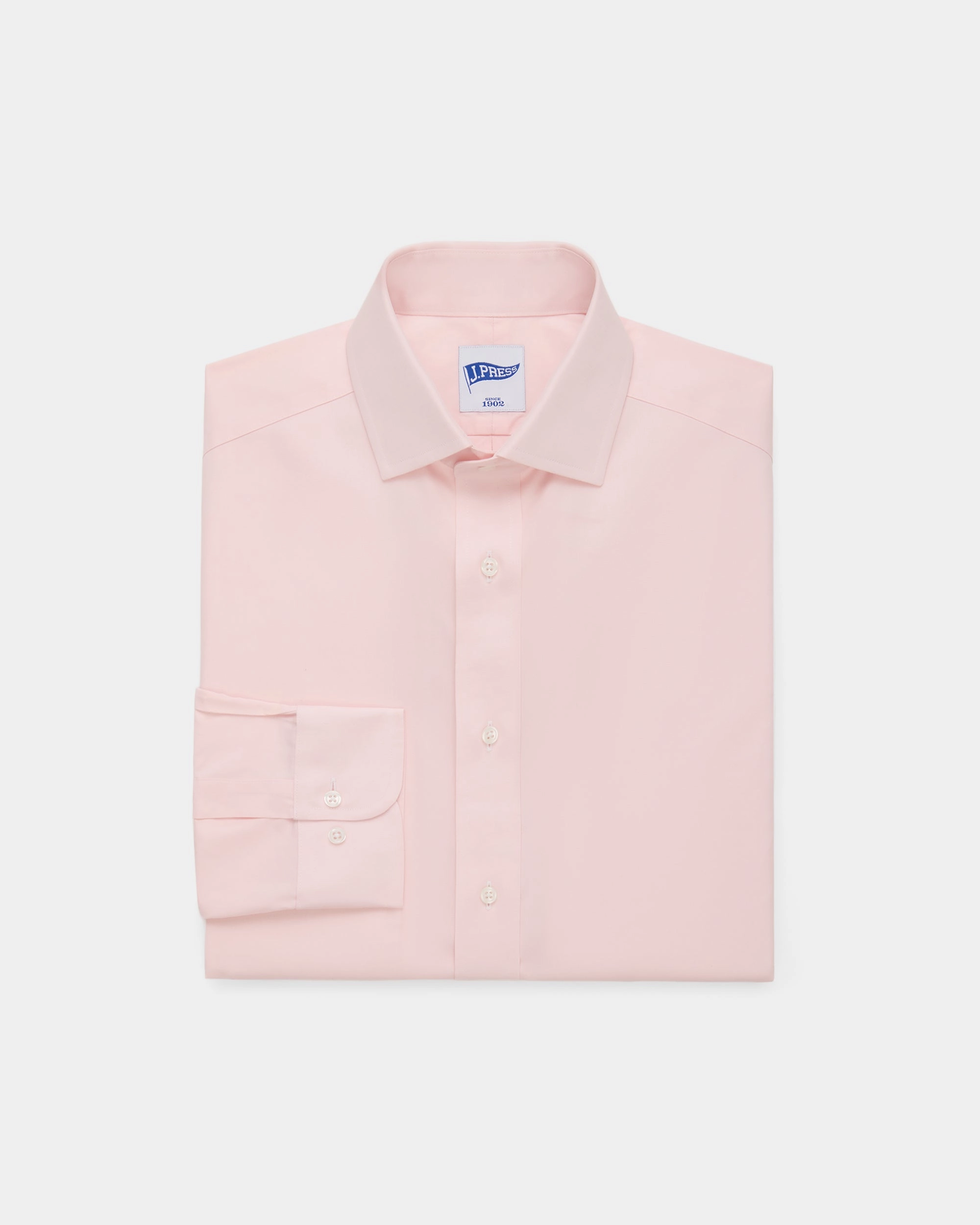Pink Pinpoint Oxford Spread Collar Shirt - Trim Fit Eco-Friendly Fabric Modern Fit