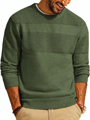PJ PAUL JONES Mens Sweater Casual Crew Neck Pullover Textured Knit Sweaters