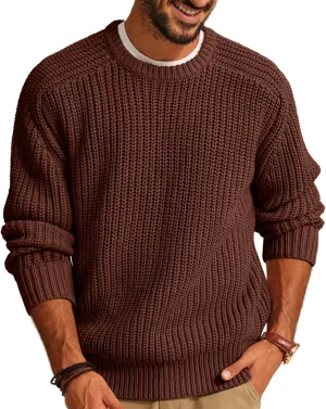 PJ PAUL JONES Mens Sweater Crewneck Knit Sweaters Casual Textured Pullover Sweater