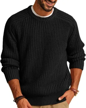PJ PAUL JONES Mens Sweater Crewneck Knit Sweaters Casual Textured Pullover Sweater