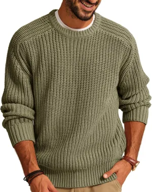PJ PAUL JONES Mens Sweater Crewneck Knit Sweaters Casual Textured Pullover Sweater