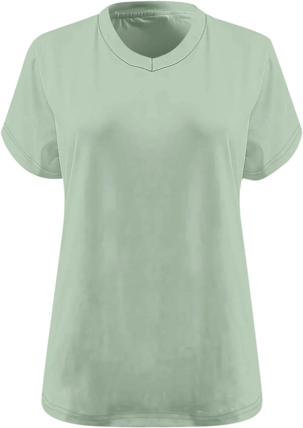 Plus Size Tops for Women Summer Trendy V-Neck Short Sleeve Shirts Oversized Casual Basic Loose Fit Tunic Tops