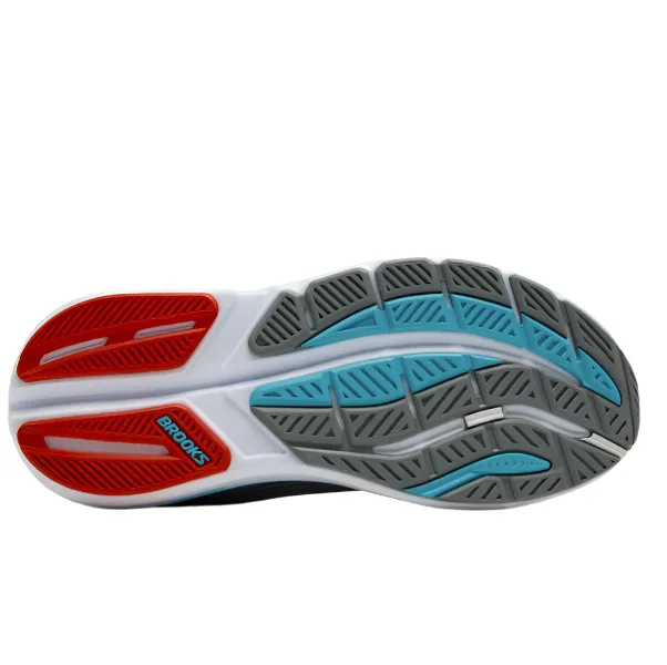Slippery Surface Running foggy - day running wear Brooks Men's Ghost Max 3 Running Shoes in Primer Grey/Antarctica/Red AW25
