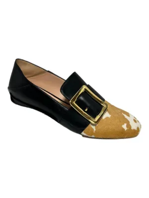 Cool Path Quiet Lane Bally Janelle 6225887 Ladies White/Black Pony Loafers Leather