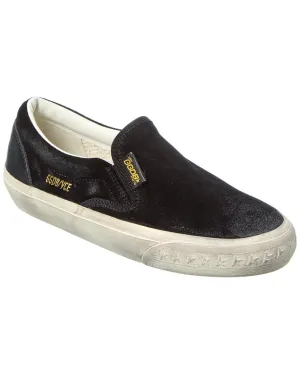 Step Bold Golden Goose VCE Penstar Suede Slip-On Sneaker