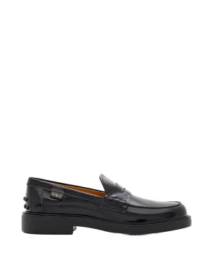 Relaxed Walk Polished Leather Loafers With Rounded Toe