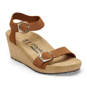 Hill Step Cool Base Soley Ring-Buckle Wedge Sandal In Burnt Orange