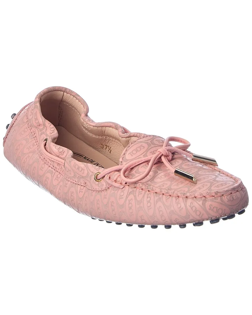 Flower Walk TOD??s Logo Leather Loafer