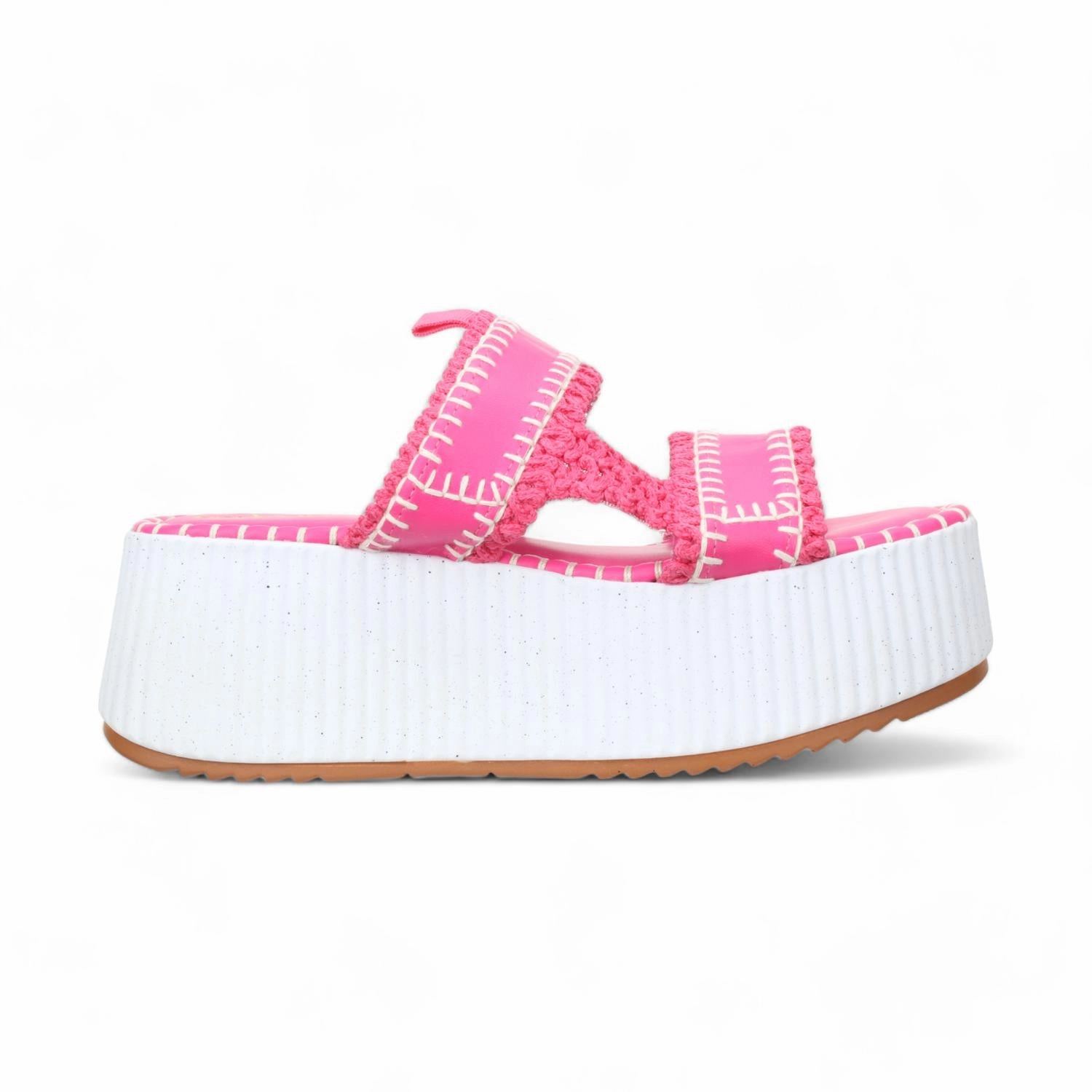 Bold Impact Knit Sole Women's Gillie Slide Sandals In Pink
