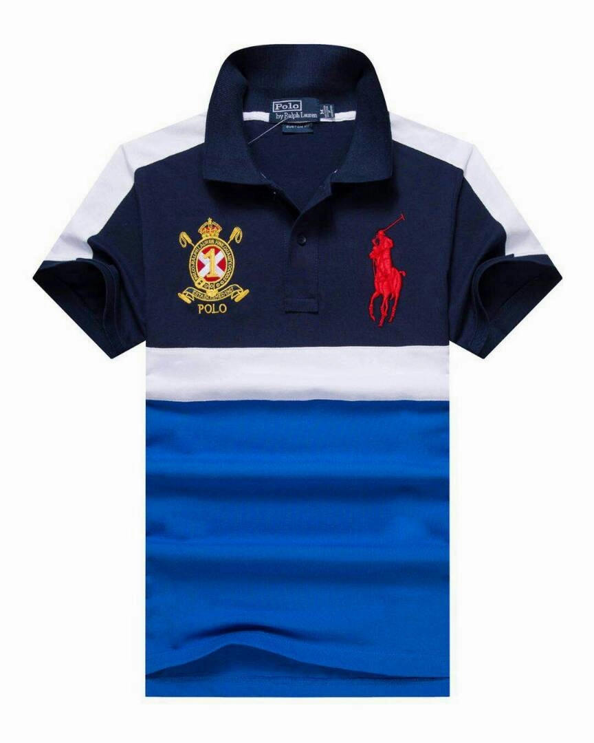 Light Casual Wear Polo Black and Blue Big Pony and Badge new