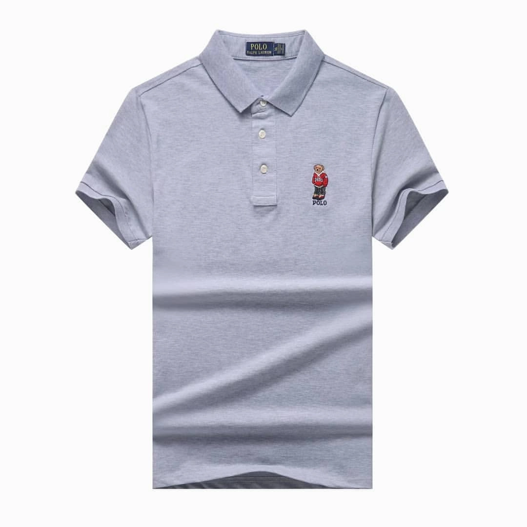 Polo Ralph Lauren Bear Grey Men T shirt Smart Fit