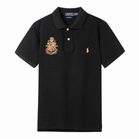 Cold Wash Optimized Polo Ralph Lauren Black Small Pony And Badge Polo