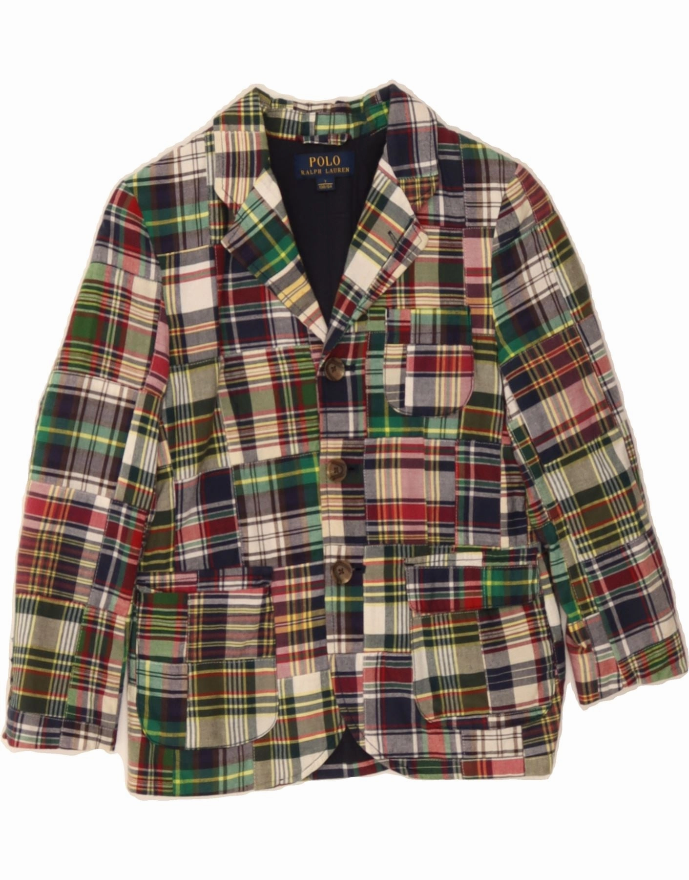 POLO RALPH LAUREN Boys Blazer Jacket 6-7 Years Multicoloured Patchwork Active Commute
