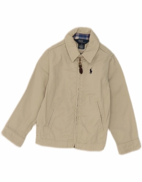 POLO RALPH LAUREN Boys Bomber Jacket 2-3 Years Beige Cotton Rain Shield