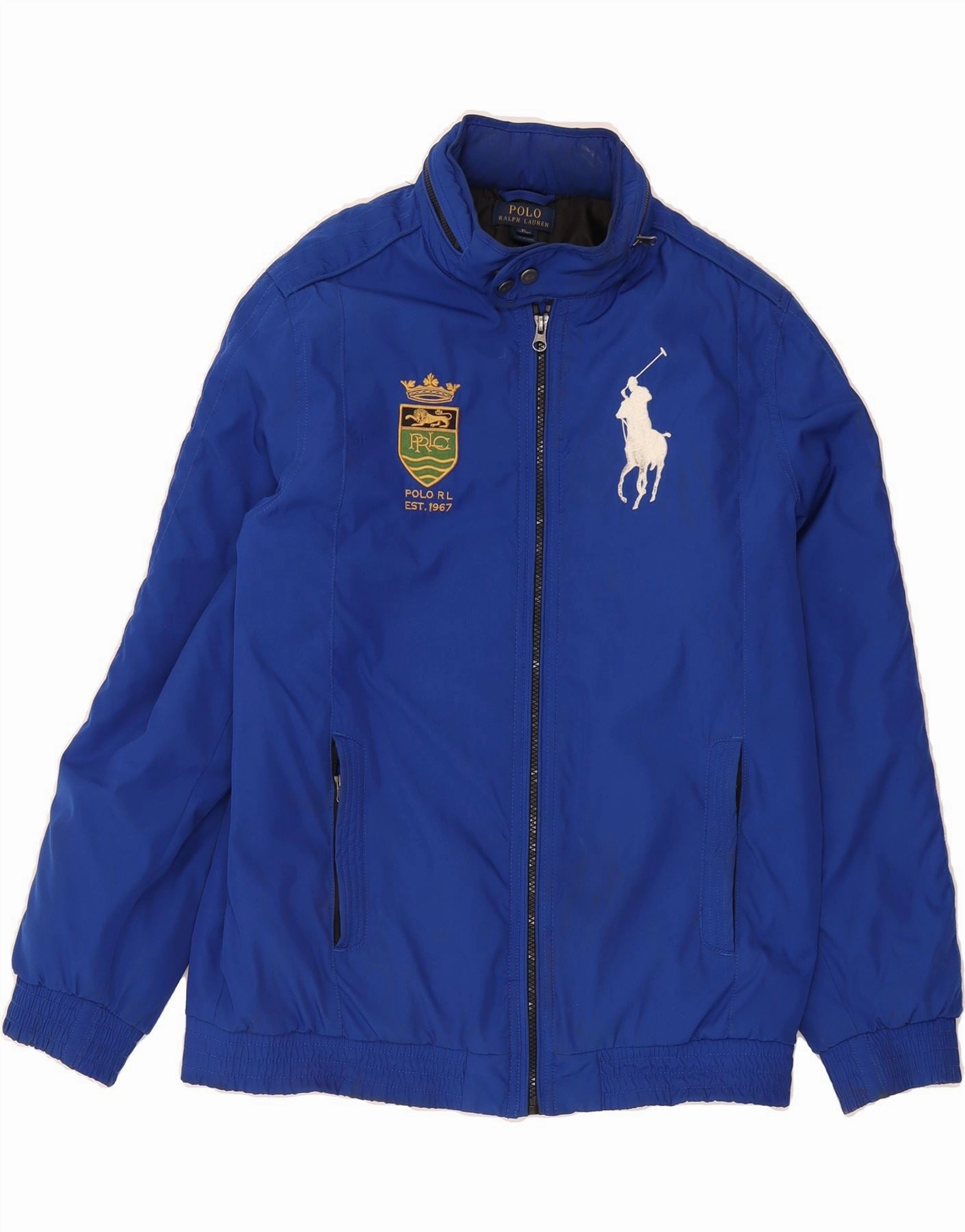 POLO RALPH LAUREN Boys Graphic Windbreaker Jacket 15-16 Years XL  Blue Functional Design