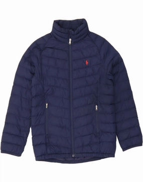 Cold Wind POLO RALPH LAUREN Boys Padded Jacket 10-11 Years Medium  Navy Blue