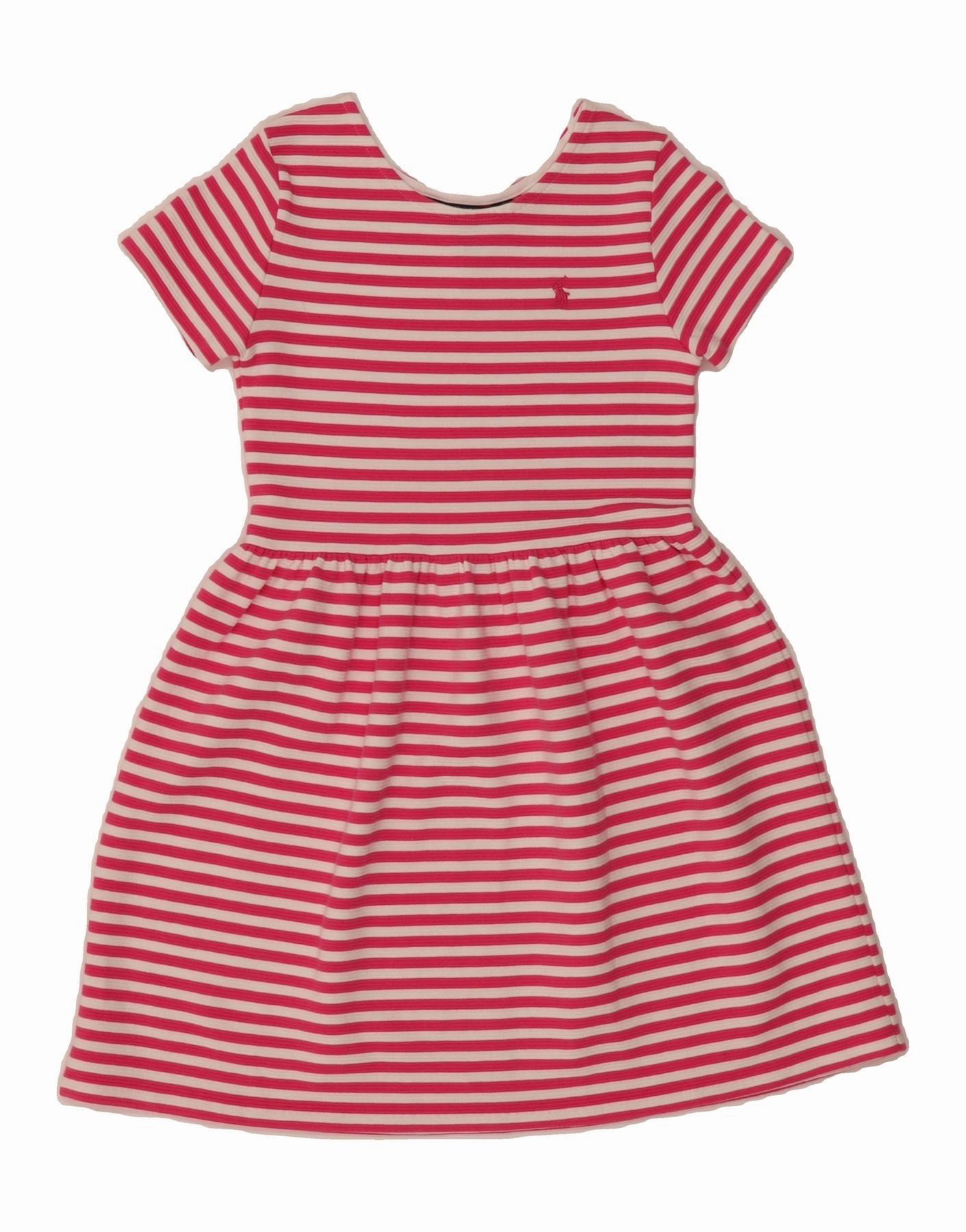 POLO RALPH LAUREN Girls Basic Dress 8-9 Years Medium  Pink Striped One Piece Look Urban Feel