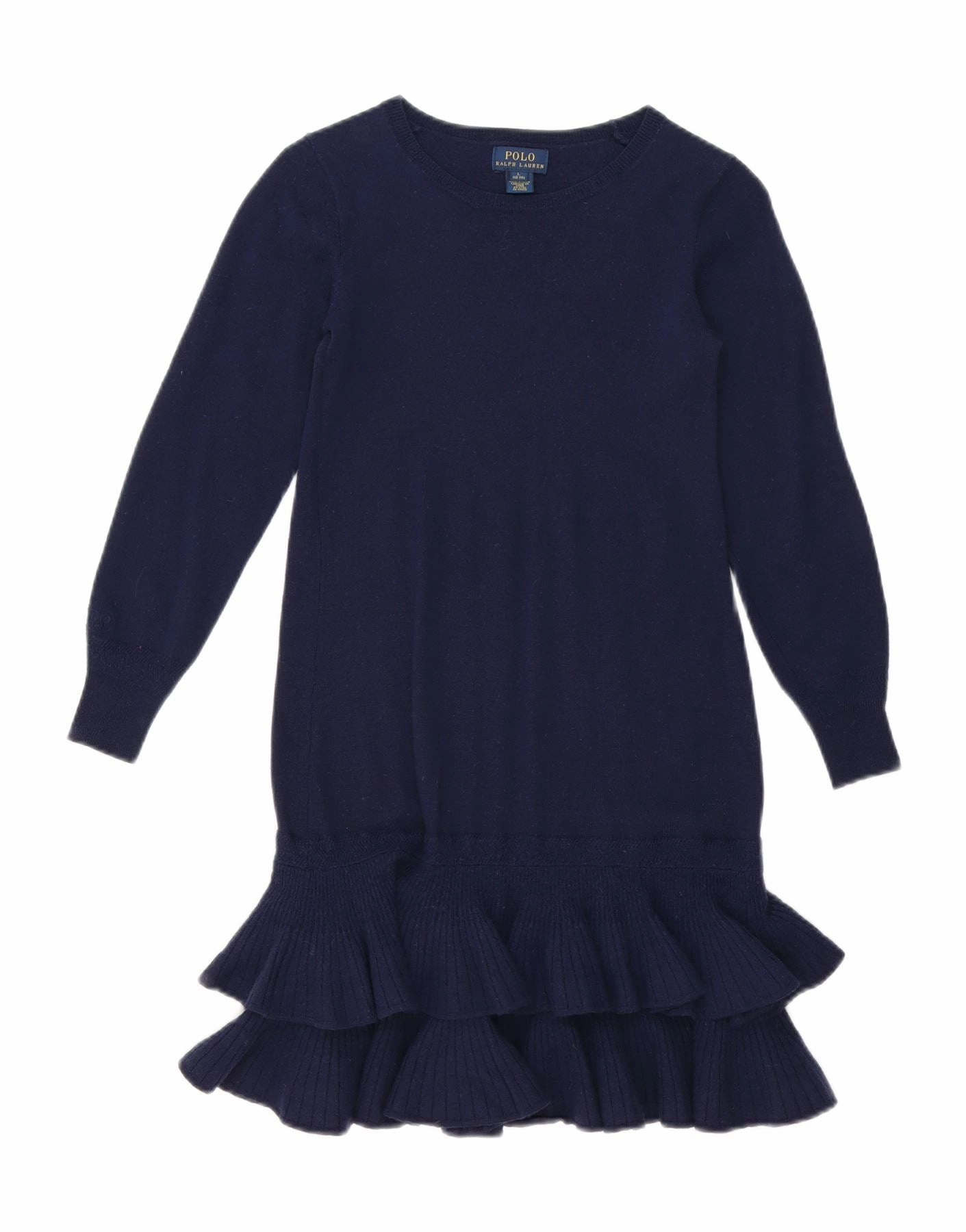 Chic Harmony Airy Feel POLO RALPH LAUREN Girls Jumper Dress 12-13 Years Large Navy Blue