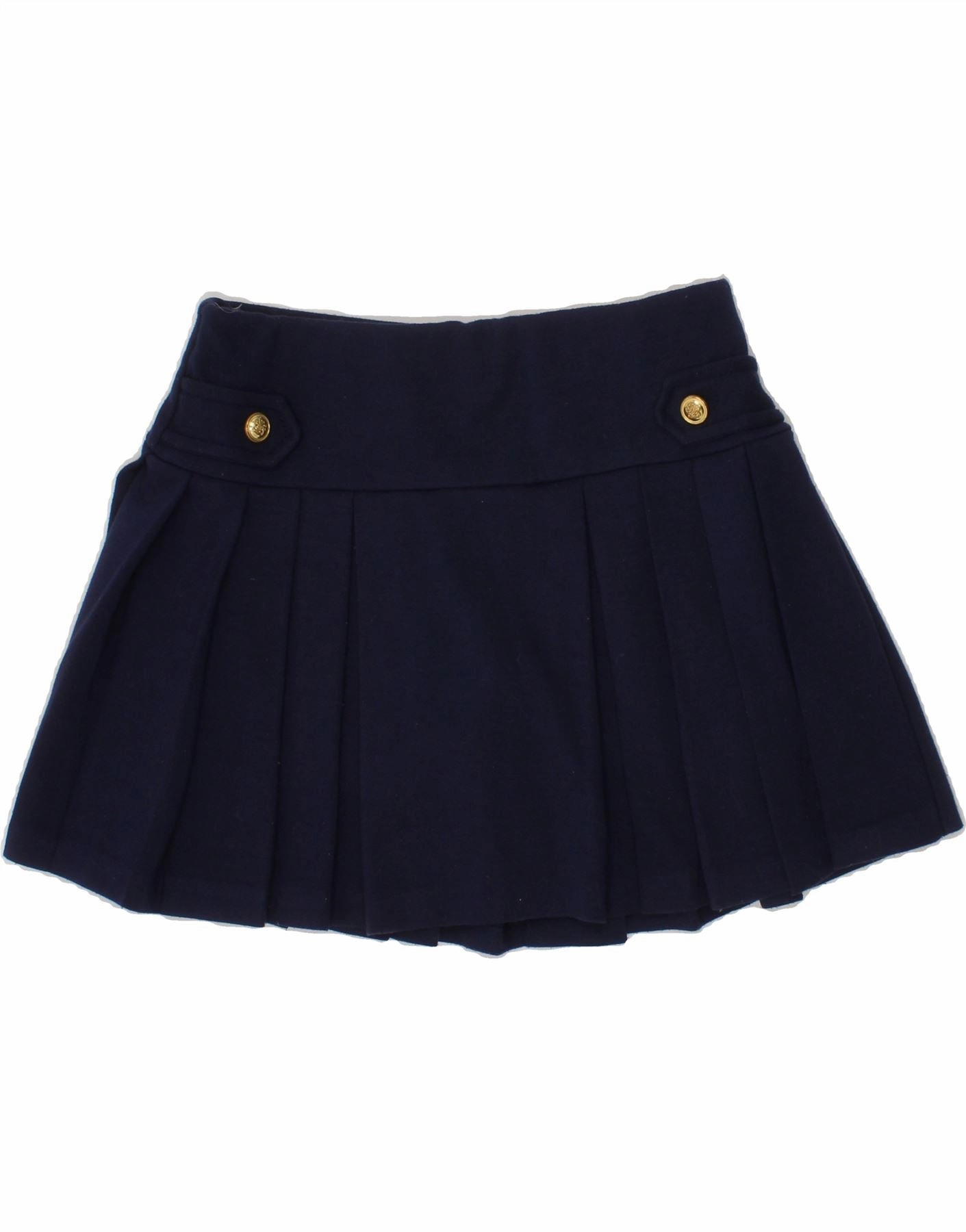 Seamless Finish Relaxed and stylish POLO RALPH LAUREN Girls Mini Skirt 6-7 Years Small W20 Navy Blue Polyester
