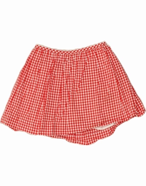 Wool-Blend Special-Edition POLO RALPH LAUREN Girls Mini Skirt 8-9 Years Medium W24 Red Gingham Cotton