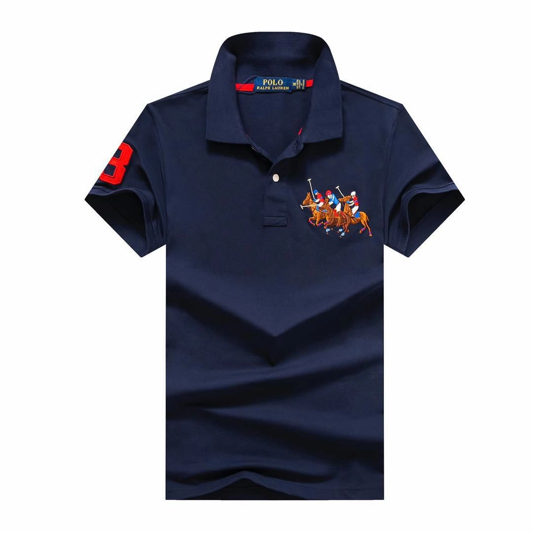 Polo Ralph Lauren Navy Blue Flying Pony Men Polo TearResistant Fabric sporty and comfortable