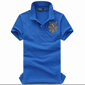 Polo Ralph Lauren Royal Blue Men Crested Polo Garment Dyed Technique Indoor Comfort