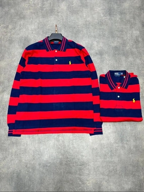 Stylish Wear Polo Ralph Lauren Stripe Small Pony Long Sleeve Polo