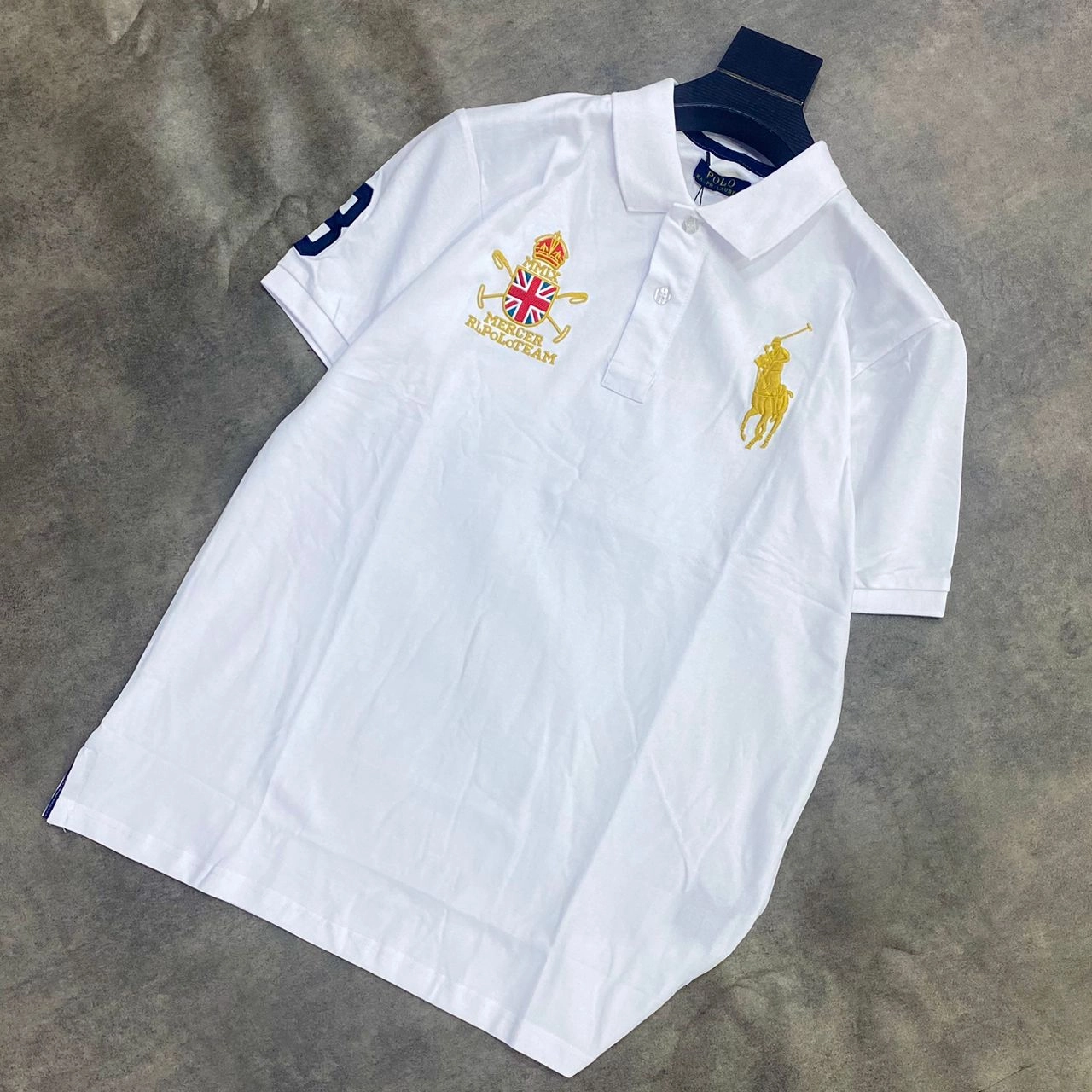 weekday wear Anti Pilling Fabric Polo Ralph Lauren White Cross Mallet Polo