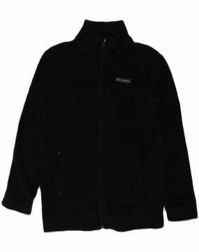 ConvertibleCollar Minimize COLUMBIA Boys Fleece Jacket 14-15 Years Large Black
