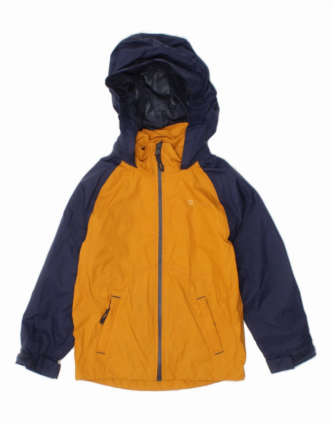 Category MOUNTAIN WAREHOUSE Boys Hooded Rain Jacket 3-4 Years Yellow Colourblock