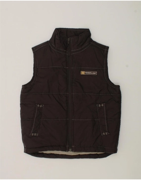 TIMBERLAND Boys Padded Gilet 5-6 Years Brown Nylon Non Chafing Edges Adaptive Climate Control