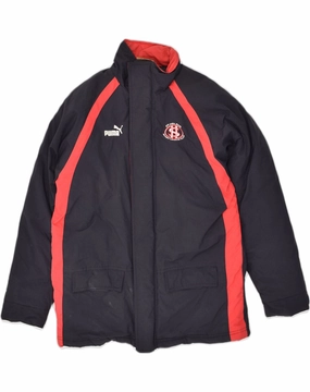 PUMA Boys Padded Jacket 14-15 Years Navy Blue Nylon Honor