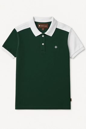 Porto Sur Italian Gulf Green Polo MinimalBranding Comfortable and Chic
