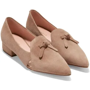 Viola Skimmer Womens Faux Suede Pointed Toe Loafers Venetian Style