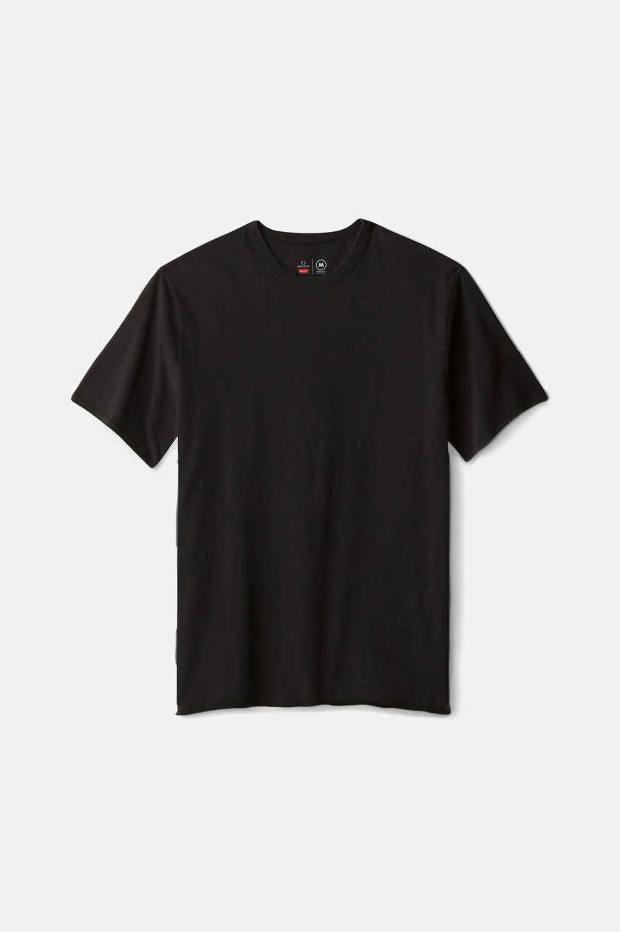 High Quality Printing Premium Cotton S/S Tailored T-Shirt - Black