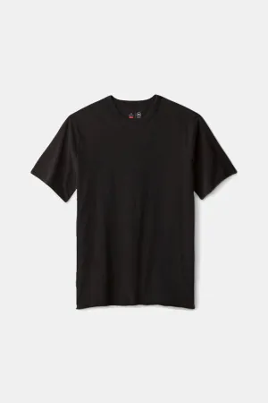 Printed design Premium Cotton S/S Tailored T-Shirt - Black