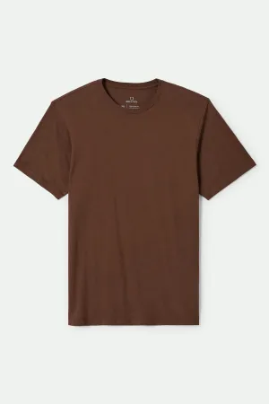 Premium Cotton S/S Tailored T-Shirt - Pinecone Brown Weekend Style Trend Recycled Polyester
