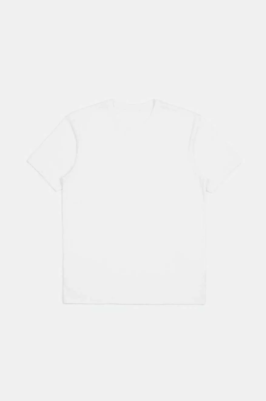 LayeredHemDetails Travel Wear Premium Cotton S/S Tailored T-Shirt - White