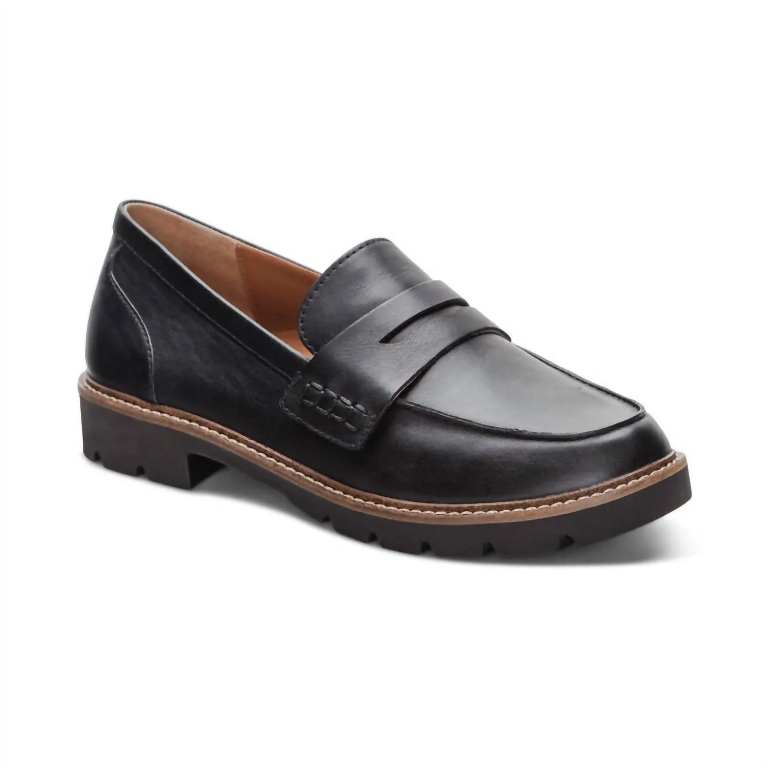 Women's Collette Loafer In Black Relaxed Walking Shoes