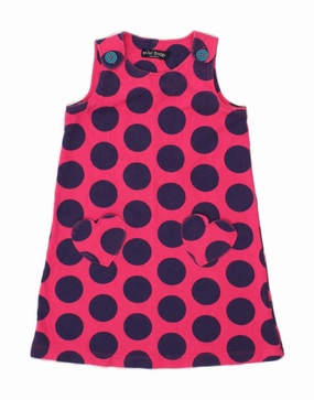 Daywear Comfort BODEN Girls Sleeveless T-Shirt Dress 9-10 Years Pink Polka Dot Cotton