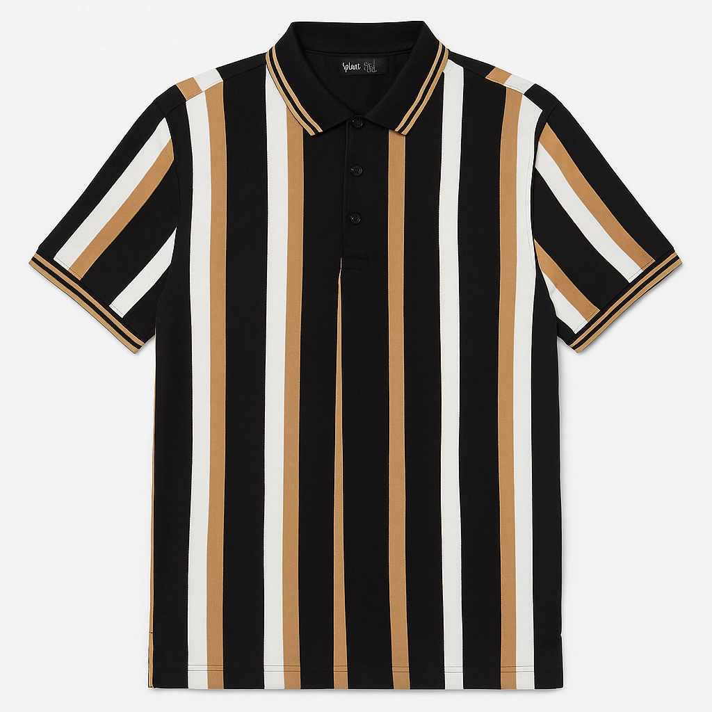 Premium Men Stripe Polo Ultra Soft Texture Comfortable Shape